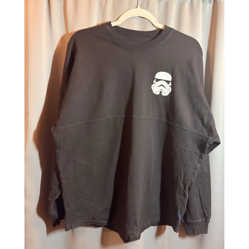 Disney X Star Wars Black Stormtrooper Long Sleeve Spirit Jersey Sz M